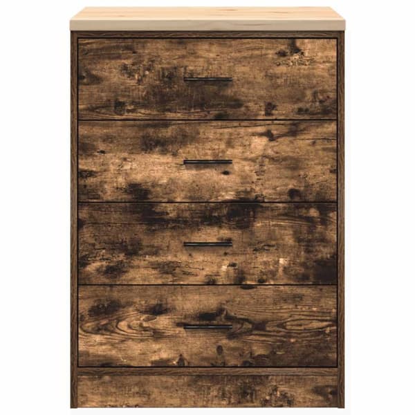 vidaXL Garageskåp Sonoma ek 60x51x85 cm massiv trä furu