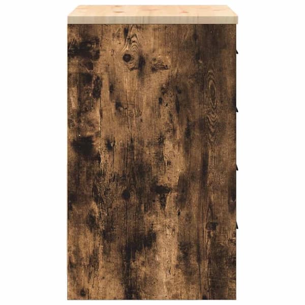 vidaXL Garageskåp Sonoma ek 60x51x85 cm massiv trä furu