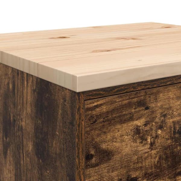 vidaXL Garageskåp Sonoma ek 60x51x85 cm massiv trä furu