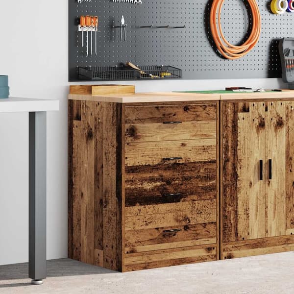 vidaXL Garasje Oppbevaringsskap Gammelt Tre 60x51x85 cm Heltre Furu