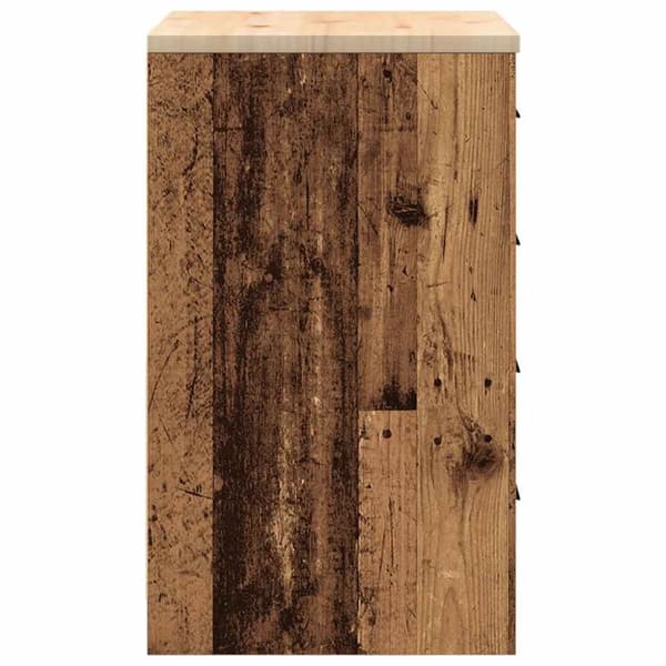 vidaXL Garasje Oppbevaringsskap Gammelt Tre 60x51x85 cm Heltre Furu