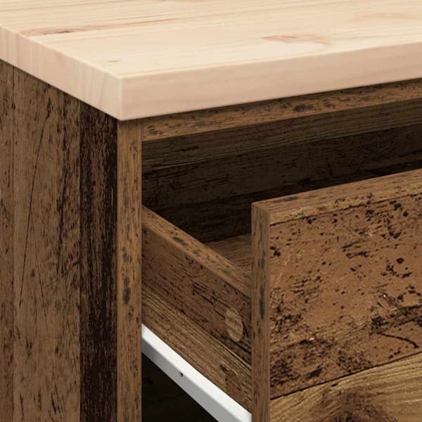 vidaXL Garasje Oppbevaringsskap Gammelt Tre 60x51x85 cm Heltre Furu