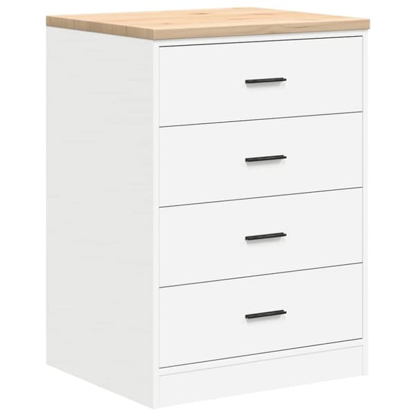 vidaXL Autotallin säilytyskaappi valkoinen 60x51x85 cm täysi mänty