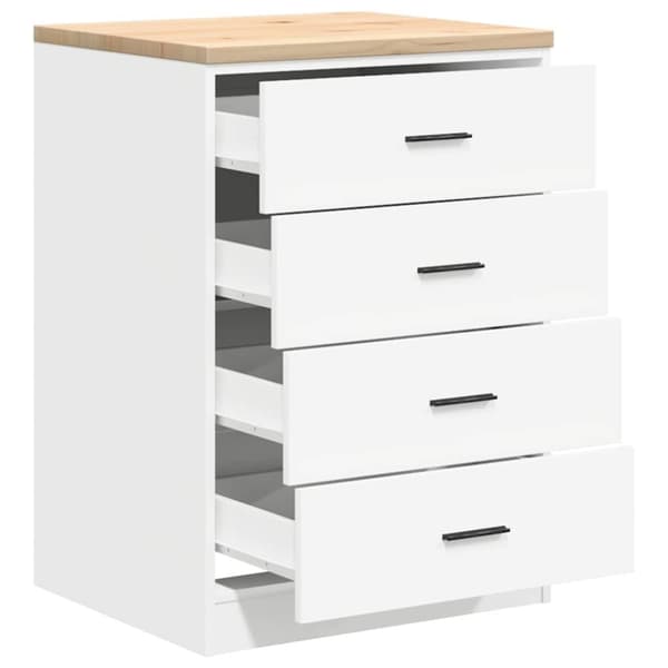 vidaXL Autotallin säilytyskaappi valkoinen 60x51x85 cm täysi mänty