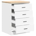 Pikkukuva 6 / 11: vidaXL Autotallin säilytyskaappi valkoinen 60x51x85 cm täysi mänty