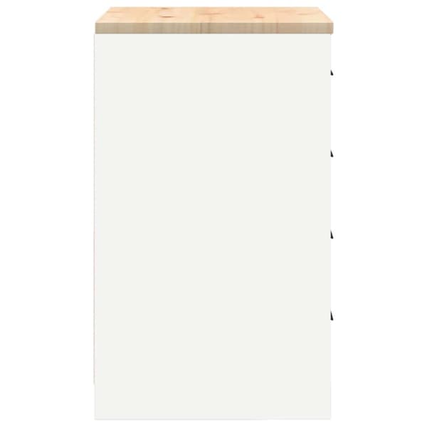 vidaXL Autotallin säilytyskaappi valkoinen 60x51x85 cm täysi mänty