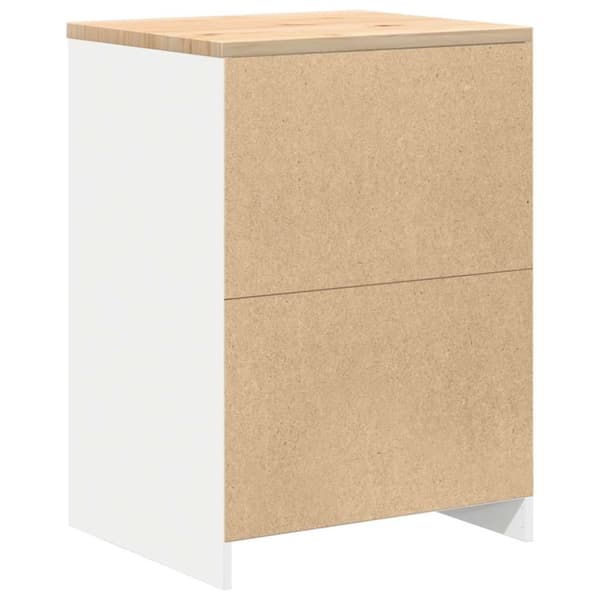 vidaXL Autotallin säilytyskaappi valkoinen 60x51x85 cm täysi mänty