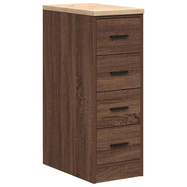 vidaXL Garasje Oppbevaringsskap Brun Eik 30x51x85 cm Heltre Furu