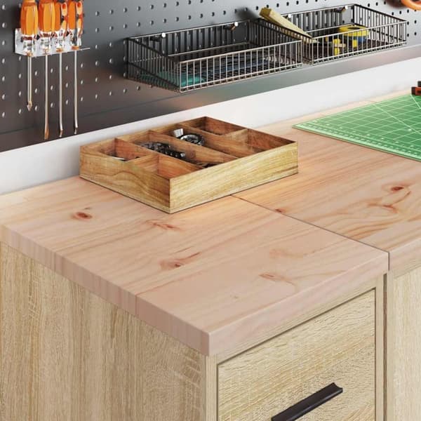 vidaXL Garageskåp Sonoma ek 30x51x85 cm massiv trä furu