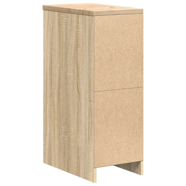 vidaXL Garageskåp Sonoma ek 30x51x85 cm massiv trä furu