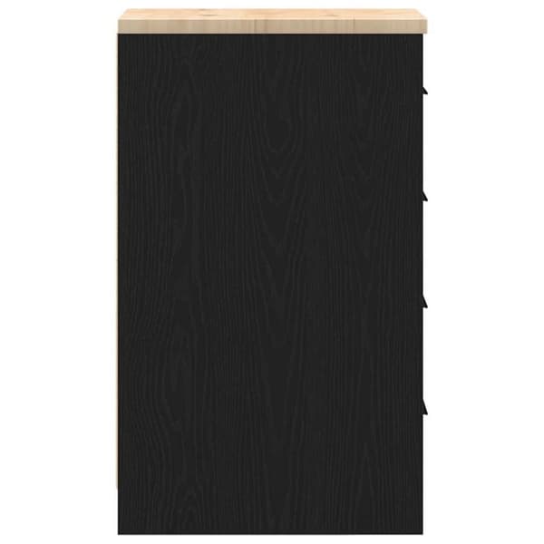 vidaXL Garasje Oppbevaringsskap Sort 30x51x85 cm Heltre Furu