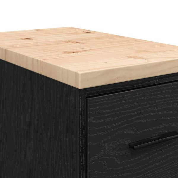 vidaXL Garasje Oppbevaringsskap Sort 30x51x85 cm Heltre Furu