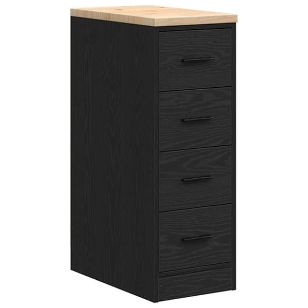 vidaXL Garasje Oppbevaringsskap Sort 30x51x85 cm Heltre Furu