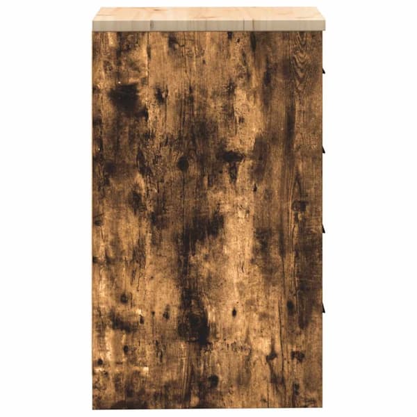 vidaXL Garageskåp Sonoma ek 40x51x85 cm massiv trä furu