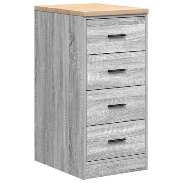 vidaXL Garasje Oppbevaringsskap Grå Sonoma 40x51x85 cm Heltre Furu