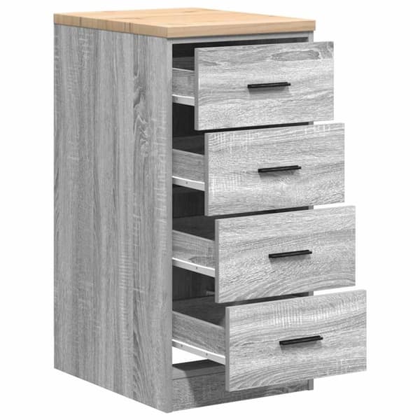 vidaXL Garasje Oppbevaringsskap Grå Sonoma 40x51x85 cm Heltre Furu