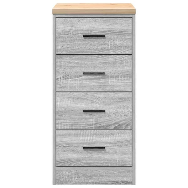 vidaXL Garasje Oppbevaringsskap Grå Sonoma 40x51x85 cm Heltre Furu