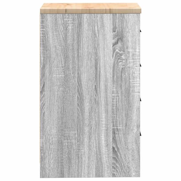vidaXL Garasje Oppbevaringsskap Grå Sonoma 40x51x85 cm Heltre Furu