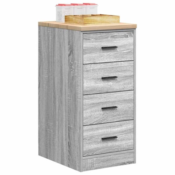 vidaXL Garasje Oppbevaringsskap Grå Sonoma 40x51x85 cm Heltre Furu