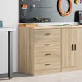 Miniatyrbilde 4 av 11: vidaXL Garasje Oppbevaringsskap Sonoma eik 60x51x85 cm Heltre Furu