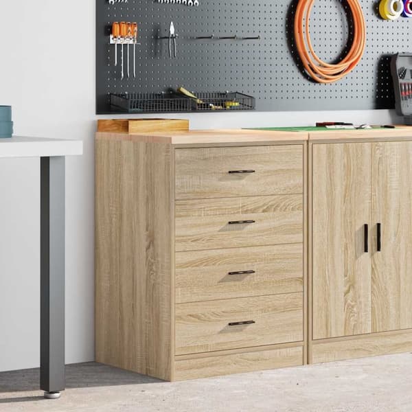 vidaXL Garasje Oppbevaringsskap Sonoma eik 60x51x85 cm Heltre Furu