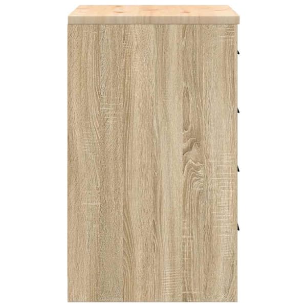 vidaXL Garasje Oppbevaringsskap Sonoma eik 60x51x85 cm Heltre Furu