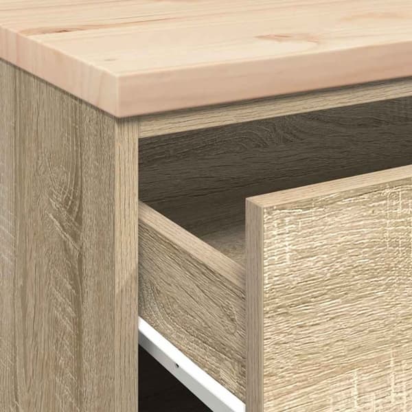 vidaXL Garasje Oppbevaringsskap Sonoma eik 60x51x85 cm Heltre Furu