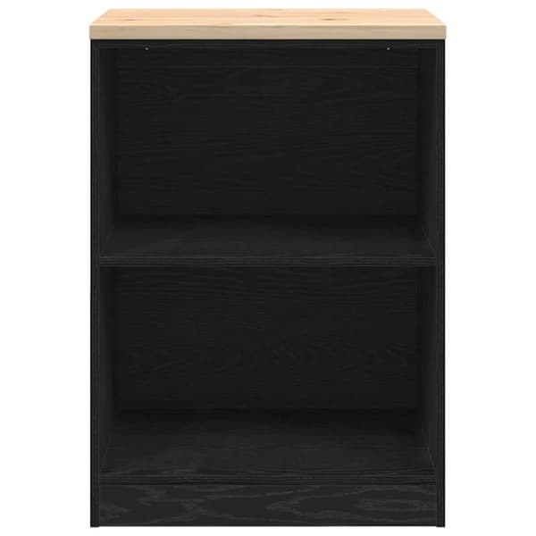 vidaXL Garageopbevaringsskab Sort 60x51x85 cm Massivt træ Fyrretræ