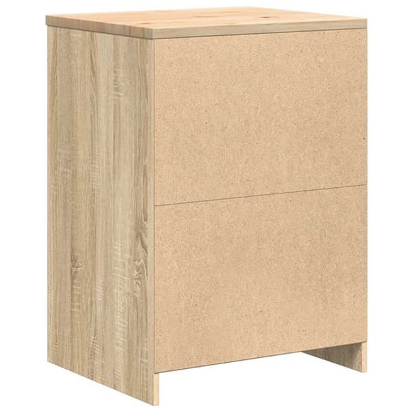 vidaXL Garageopbevaringsskab Sonoma eg 60x51x85cm Massivt træ Fyrretræ