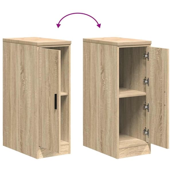 vidaXL Garageopbevaringsskab Sonoma eg 30x51x85cm Massivt træ Fyrretræ