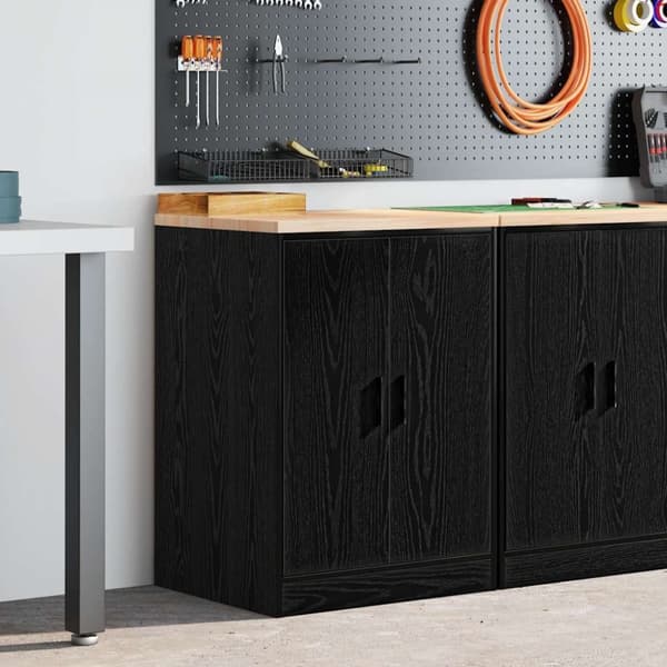 vidaXL Garasje Oppbevaringsskap Sort 60x51x85 cm Heltre Furu
