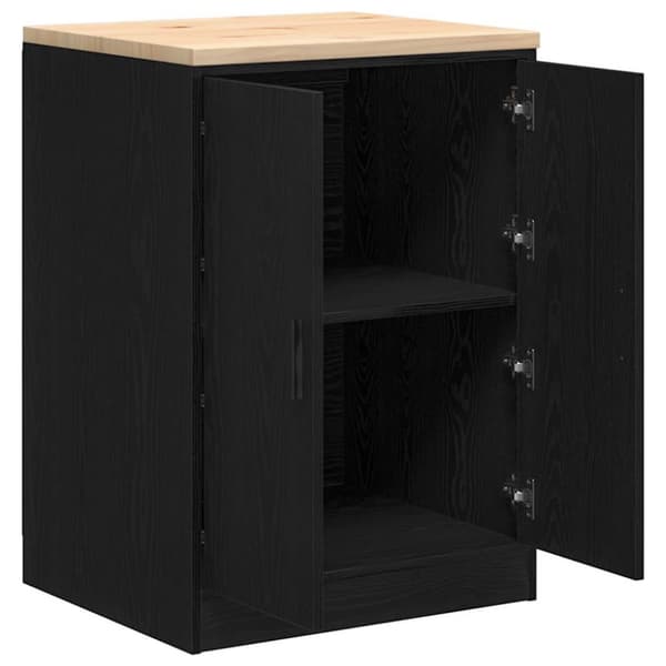 vidaXL Garasje Oppbevaringsskap Sort 60x51x85 cm Heltre Furu