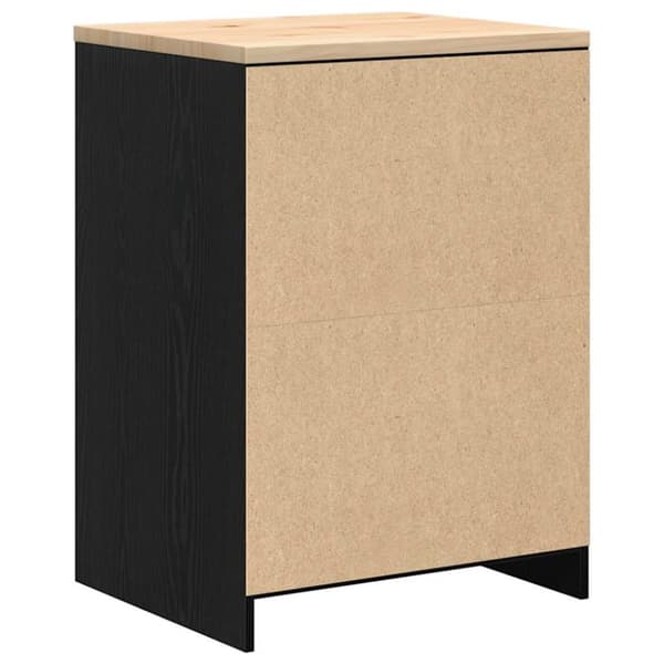 vidaXL Garasje Oppbevaringsskap Sort 60x51x85 cm Heltre Furu