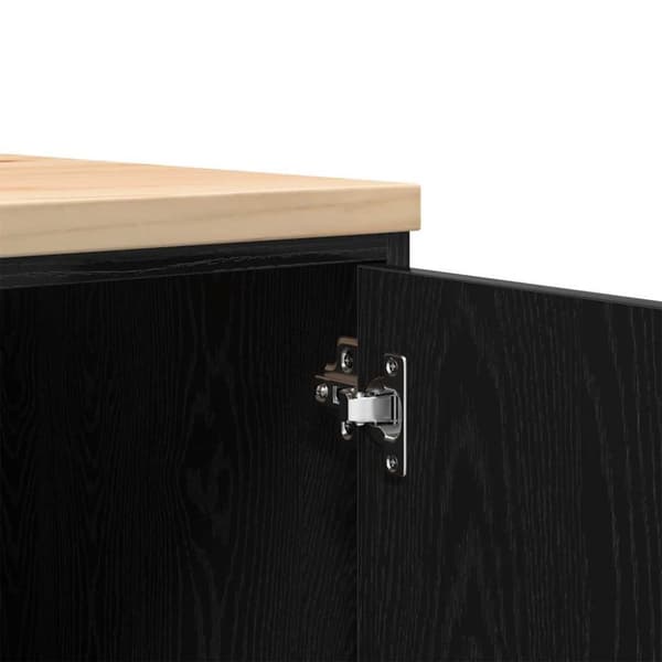 vidaXL Garasje Oppbevaringsskap Sort 60x51x85 cm Heltre Furu