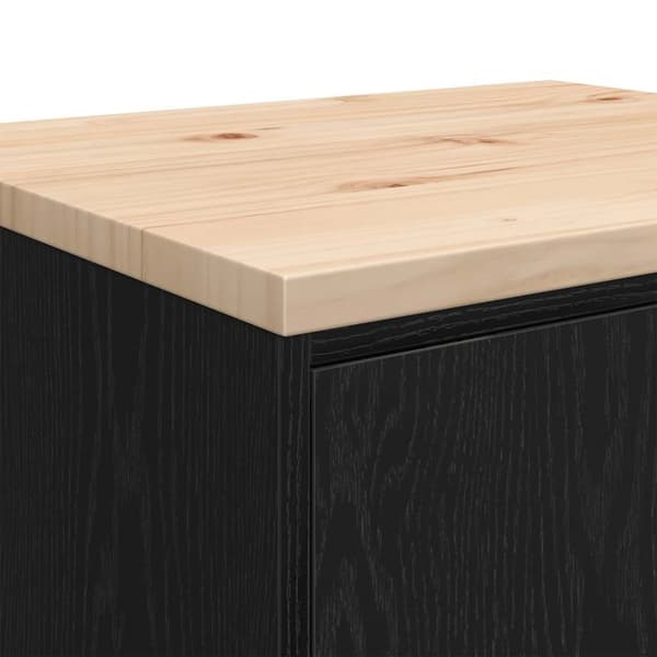 vidaXL Garasje Oppbevaringsskap Sort 60x51x85 cm Heltre Furu