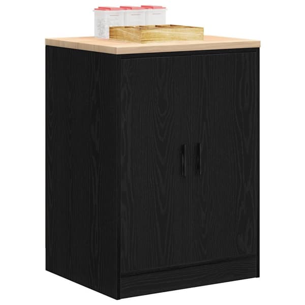 vidaXL Garasje Oppbevaringsskap Sort 60x51x85 cm Heltre Furu