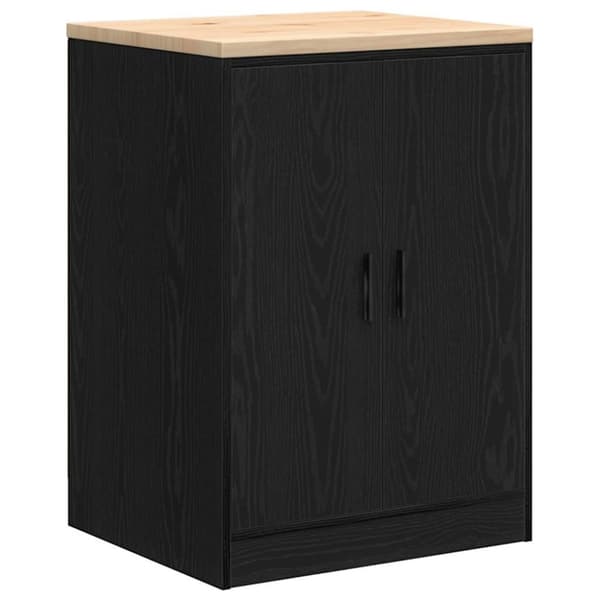 vidaXL Garasje Oppbevaringsskap Sort 60x51x85 cm Heltre Furu