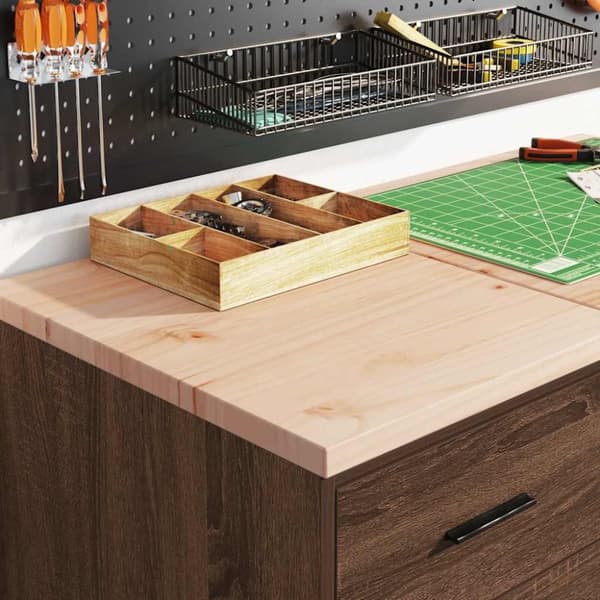 vidaXL Garageopbevaringsskab brun eg 40x51x85 cm massivt træ fyrretræ