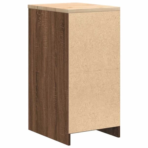 vidaXL Garageopbevaringsskab brun eg 40x51x85 cm massivt træ fyrretræ