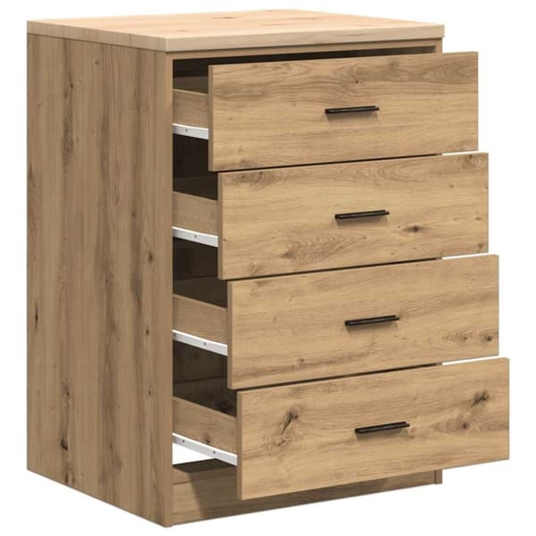 vidaXL Garageopbevaringsskab Håndværks eg 60x51x85 cm