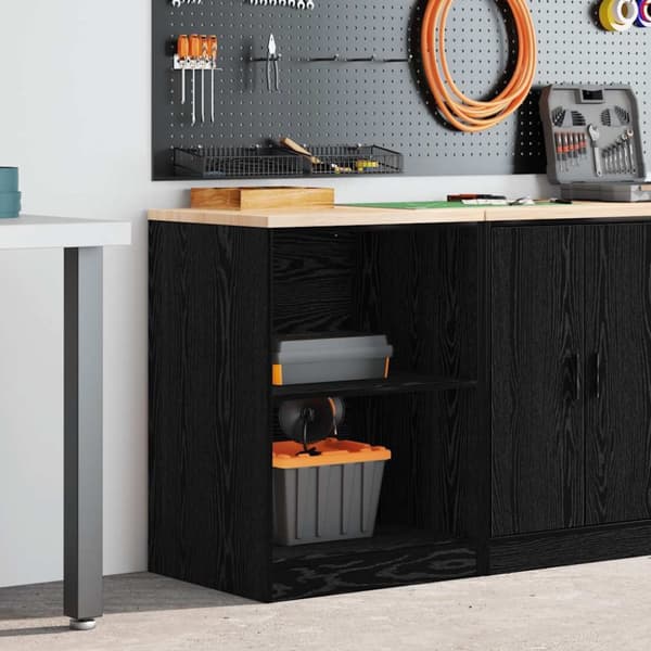 vidaXL Garasje Oppbevaringsskap Sort 60x51x85 cm Heltre Furu