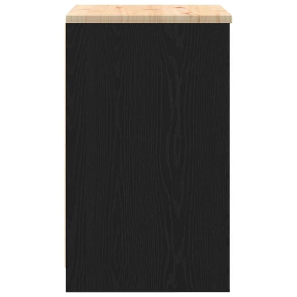 vidaXL Garasje Oppbevaringsskap Sort 60x51x85 cm Heltre Furu