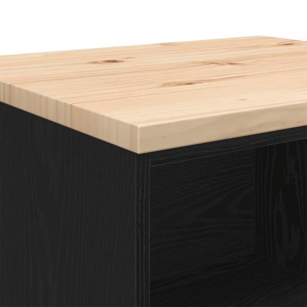 vidaXL Garasje Oppbevaringsskap Sort 60x51x85 cm Heltre Furu