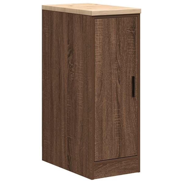 vidaXL Förvaringsskåp för garage brun ek 30x51x85 cm massivt trä furu