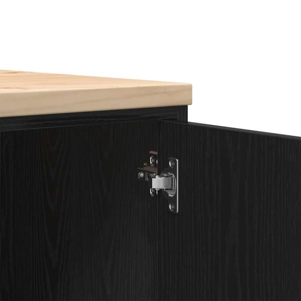 vidaXL Garasje Oppbevaringsskap Sort 40x51x85 cm Heltre Furu