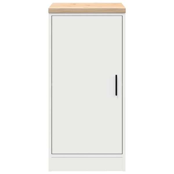 vidaXL Garageopbevaringsskab Hvid 40x51x85 cm Massivt træ Fyrretræ