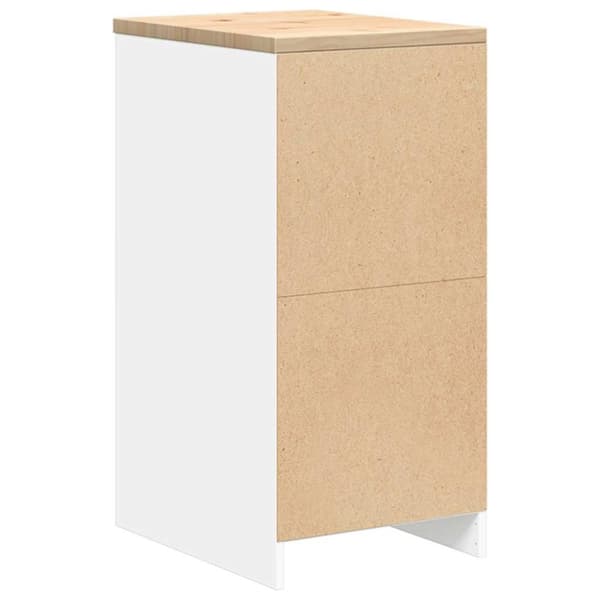 vidaXL Garageopbevaringsskab Hvid 40x51x85 cm Massivt træ Fyrretræ