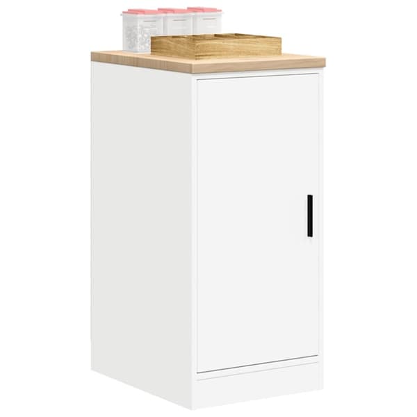 vidaXL Garageopbevaringsskab Hvid 40x51x85 cm Massivt træ Fyrretræ