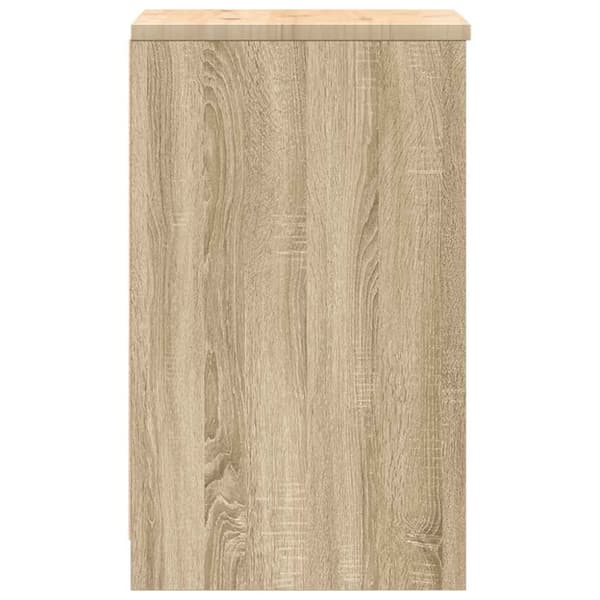 vidaXL Garageopbevaringsskab Sonoma eg 40x51x85cm Massivt træ Fyrretræ