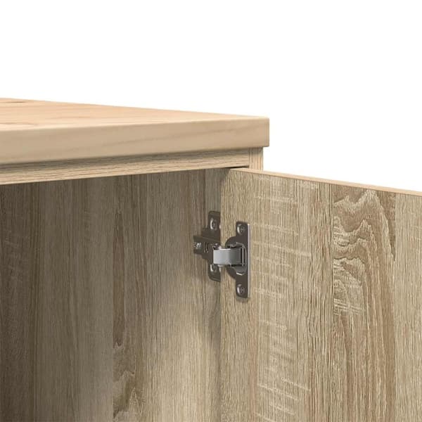vidaXL Garageopbevaringsskab Sonoma eg 40x51x85cm Massivt træ Fyrretræ